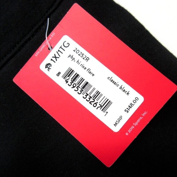 NWT SPANX 20252R The Perfect Pant in Black Knit Ponte Hi-Rise Flare 1X x 32 - Picture 5 of 10